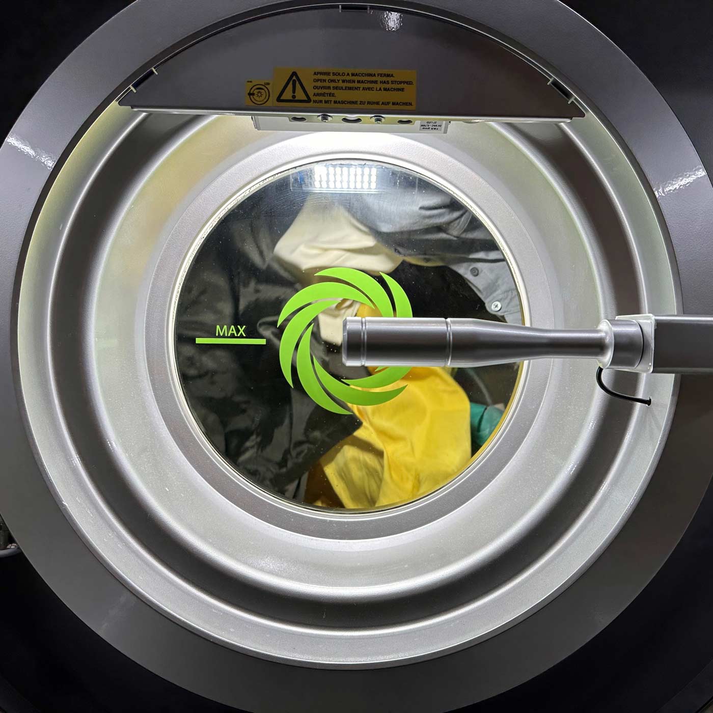 dry cleaning machine door